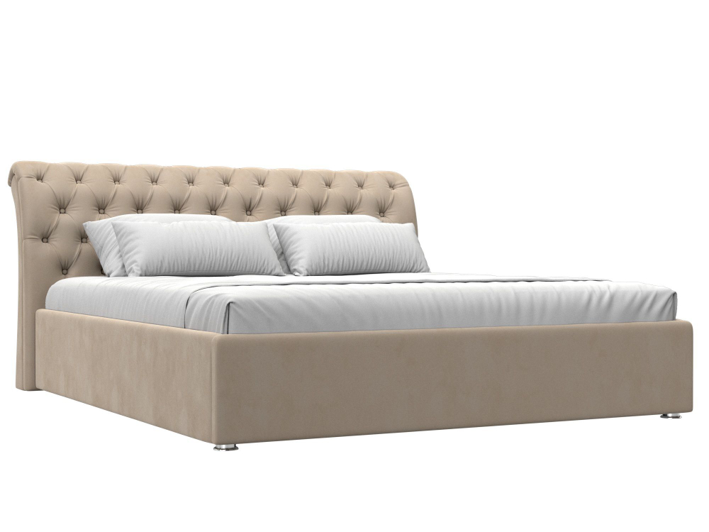 Кровать интерьерная Сицилия 180, Бежевый, Велюр, 120876