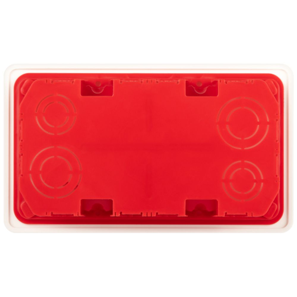 Распаячная коробка ЭРА KRT-172-96-45 скрытой установки красно-белая 172х96х45мм для твердых стен саморезы крышка IP20