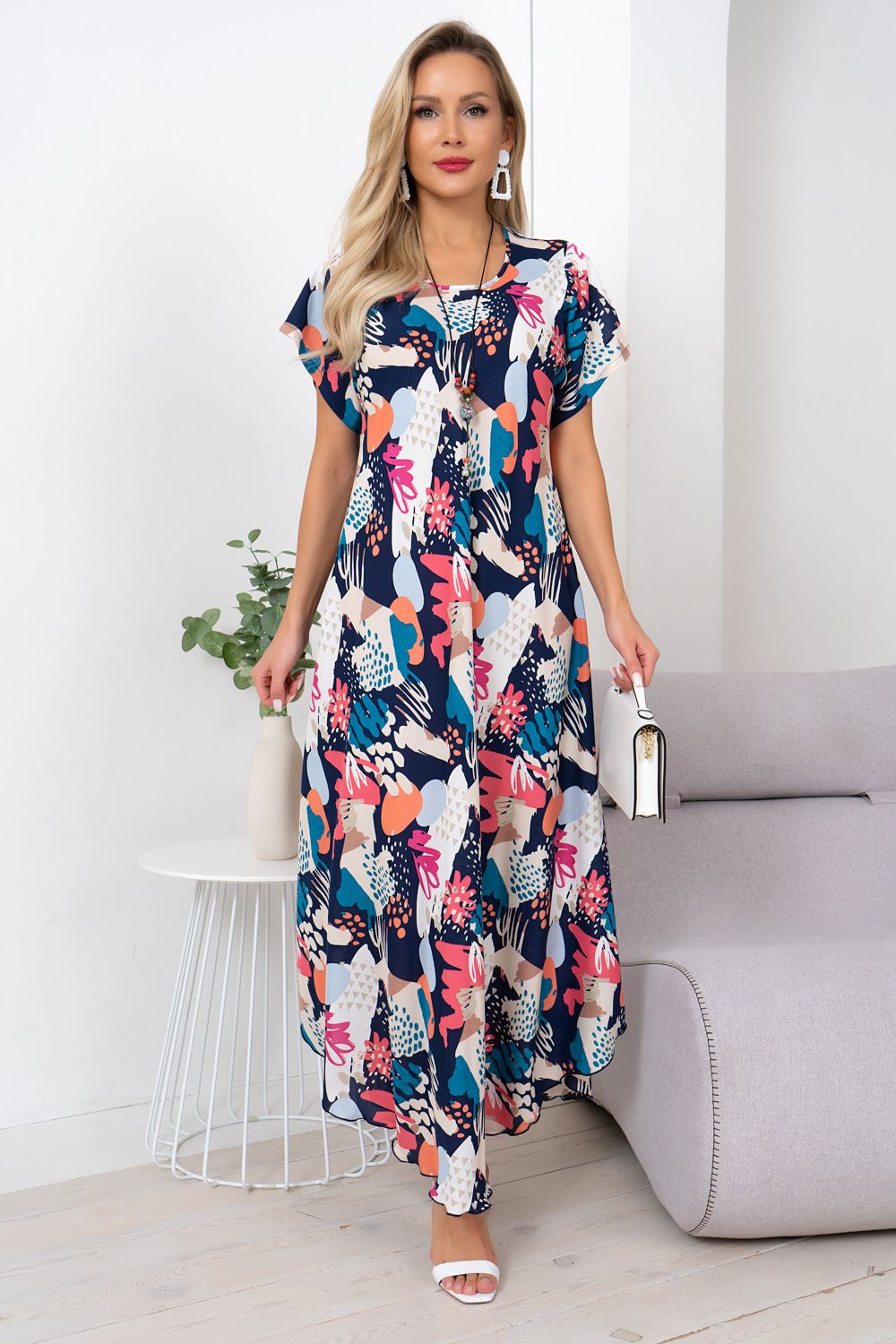 Платье Магия лета (синий/розовый) Р11-867/11 Nikol (Акция)