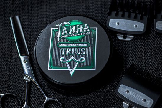 Глина сильной фиксации для укладки волос Trius