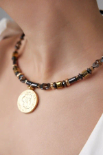 Coins Frame black gem Чокер арт.2100