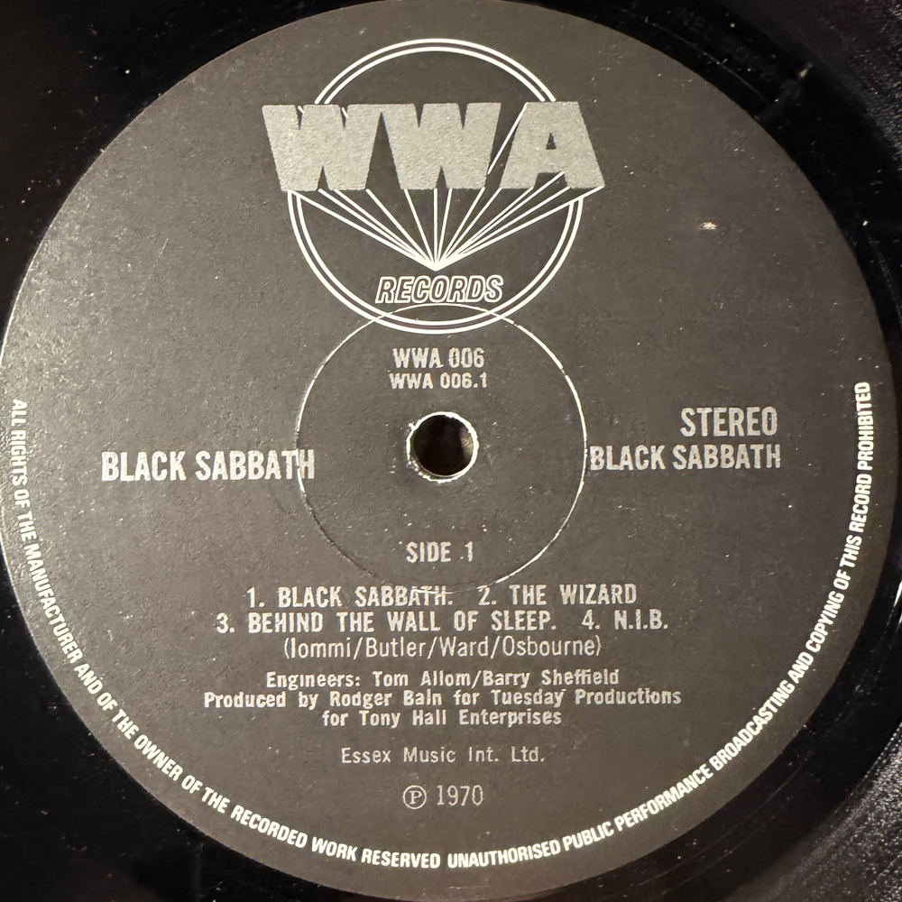 Black Sabbath ‎– Black Sabbath (Англия 1973г.) Т