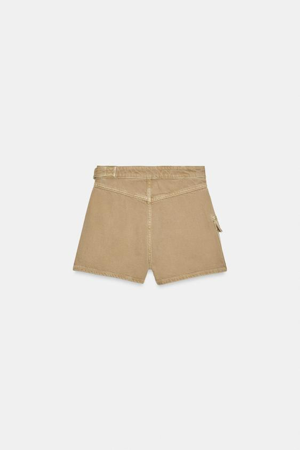 ZARA ЮБКА-ШОРТЫ КАРГО С ЗАПАХОМ, ПЕСОЧНЫЙ