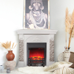 Каминокомплект Real Flame Athena Corner GR с очагом Fobos Lux Black RC (угловой)