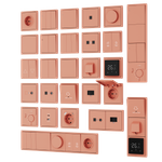Накладка стандарта TAE для розеток USB, HDMI, аудио, матовый коралл, серия R98