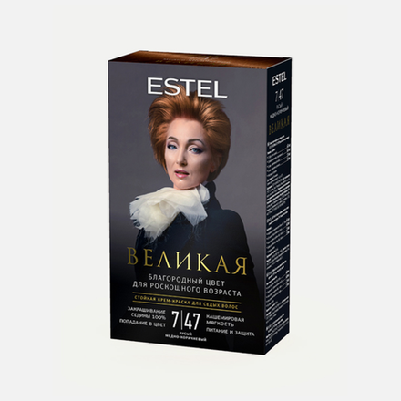 Краска-крем для волос Estel Великая медно-коричневый 7/47
