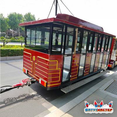 Детский безрельсовый поезд «Звёздный рейс» 2 вагона, 21 место, семейный