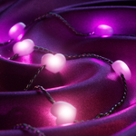 Гирлянда Twinkly Candies Hearts 200 диодов, в форме сердца, RGB, расстояние между лампами 6 см, зеленый провод, BT+WiFi, IP20, питание от USB-C