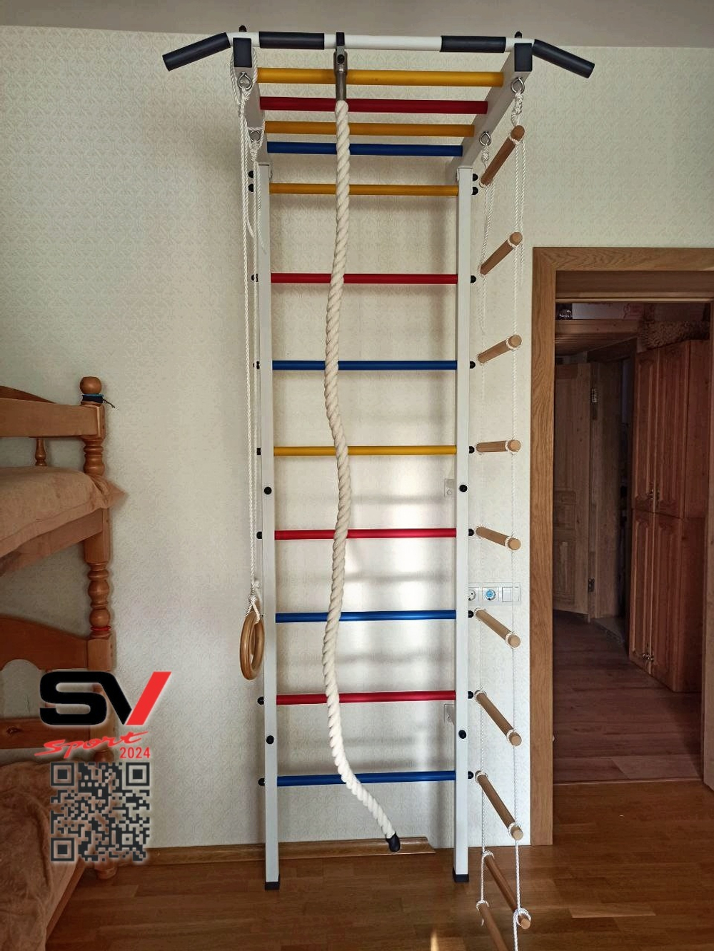 Монтаж шведской стенки Sv Sport в пеноблочные, газоблочные стены