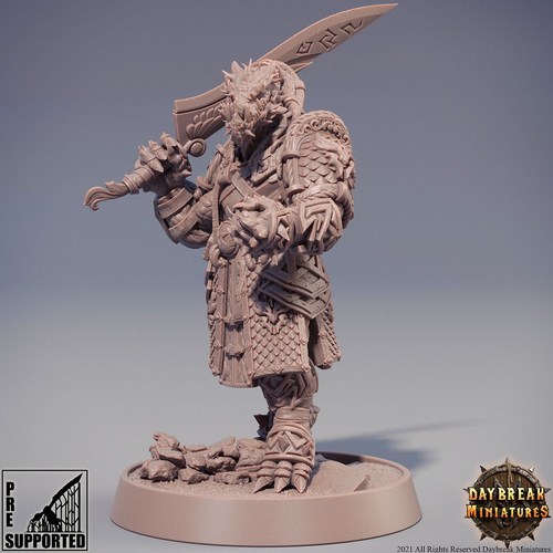 Людоящер Драконорождённый Dragonborn Lizardmen Seraphon Серафон Воин Паладин Варвар Файтер Рыцарь миниатюра для dnd, днд, pathfinder, фентези, Настольная игра, НРИ, Варгейм, РПГ
