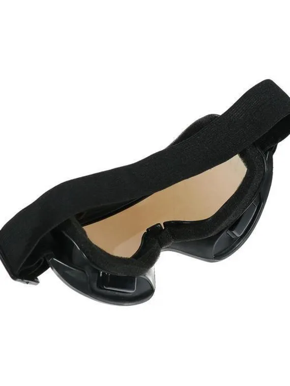 Очки-маска для езды на мототехнике, стекло синее, цвет черный