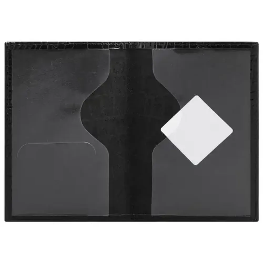 Обложка на паспорт, Brauberg Passport, натуральная кожа, черная