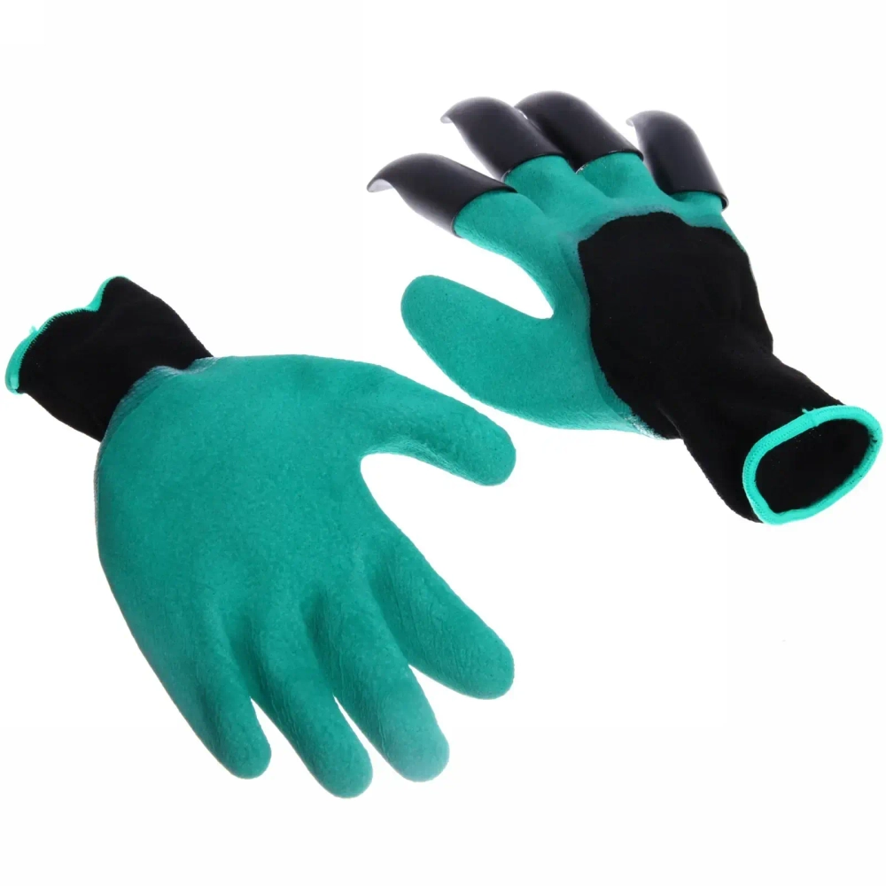 Перчатки садовые нейлоновые, облив 3/4, с когтями