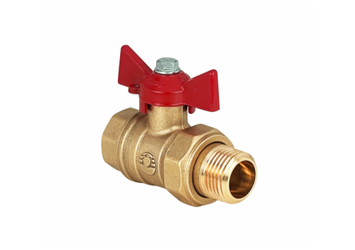 Кран шаровой, с американкой, ручка-бабочка ВР/НР 3/4" VALFEX