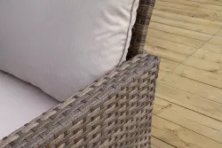 "Бостон" лаунж-зона из искусственного ротанга, цвет серый