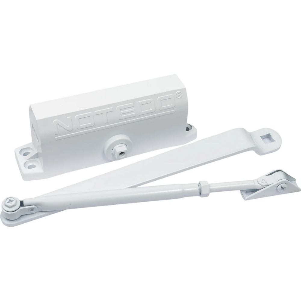 Доводчик дверной NOTEDO DC-100 легкий характер белый до 120 кг