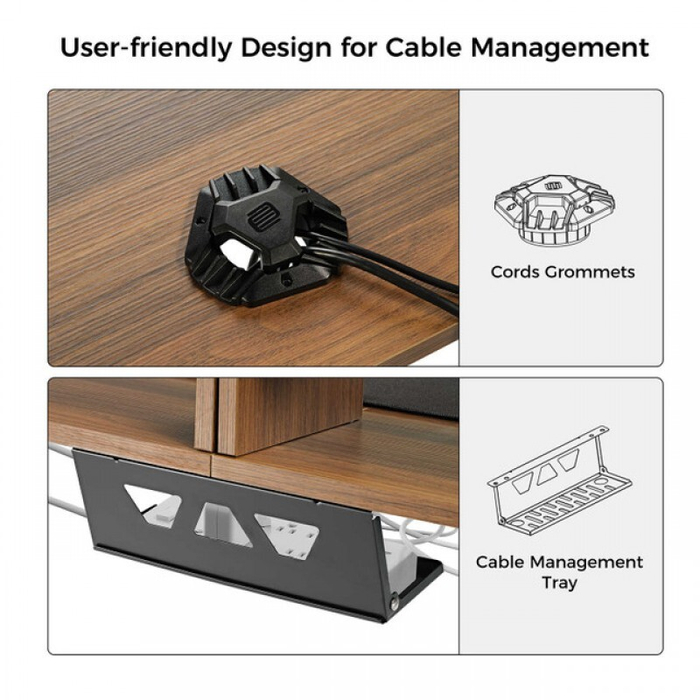 Стол для компьютера EUREKA GIP 60, Walnut (ERK-I60P-WN)