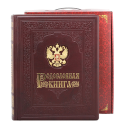 Родословная книга Гербовая (накладка Герб) в картонной коробке