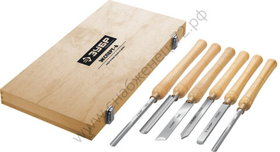 ЗУБР Эксперт-6 6 предм., Набор ручных резцов по дереву (18370)