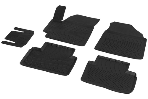 Коврики в салон автомобиля Rival для Hyundai Creta II поколение 2021-н.в., литьевой полиуретан, 5 частей, 62310002