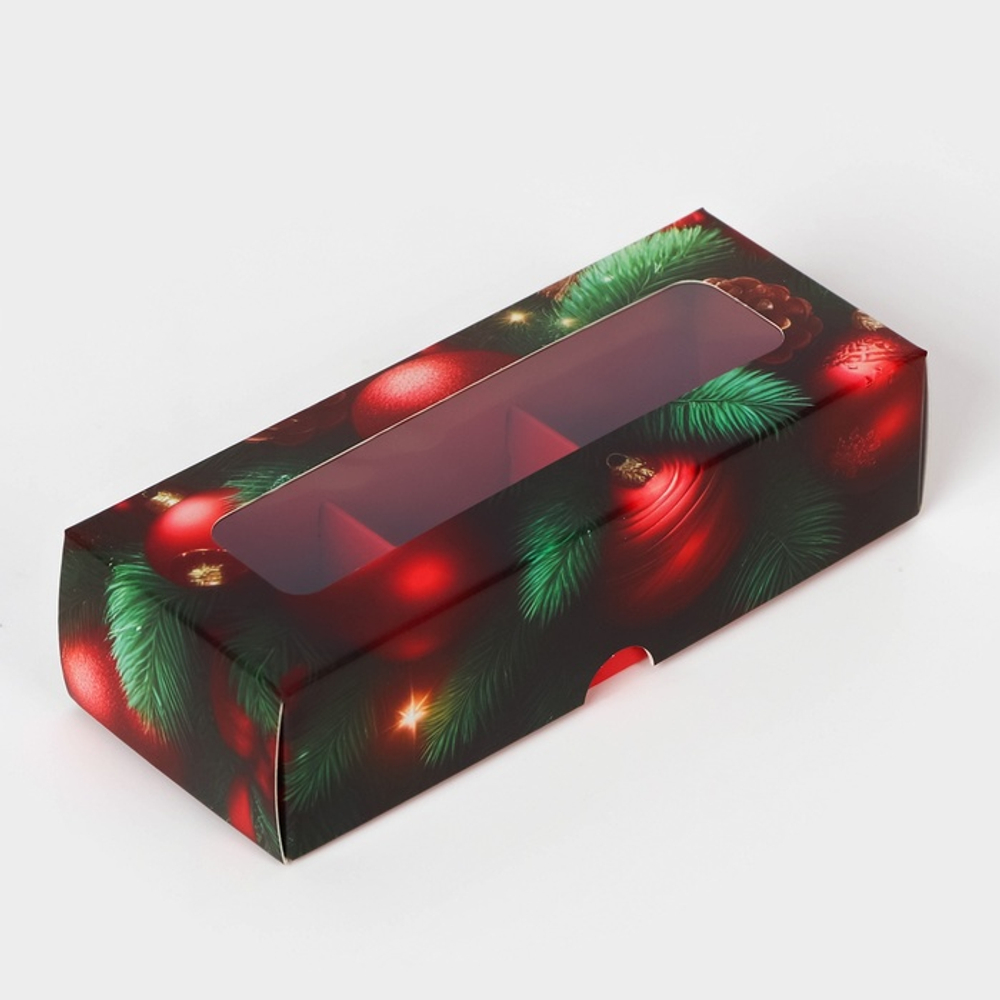 Коробка для 3 конфет «Счастливый Новый год», 13×5×3 см
