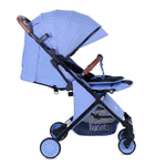 Детская прогулочная коляска Nuovita Giro Lux Denim, Nero / Джинсовый, Черный