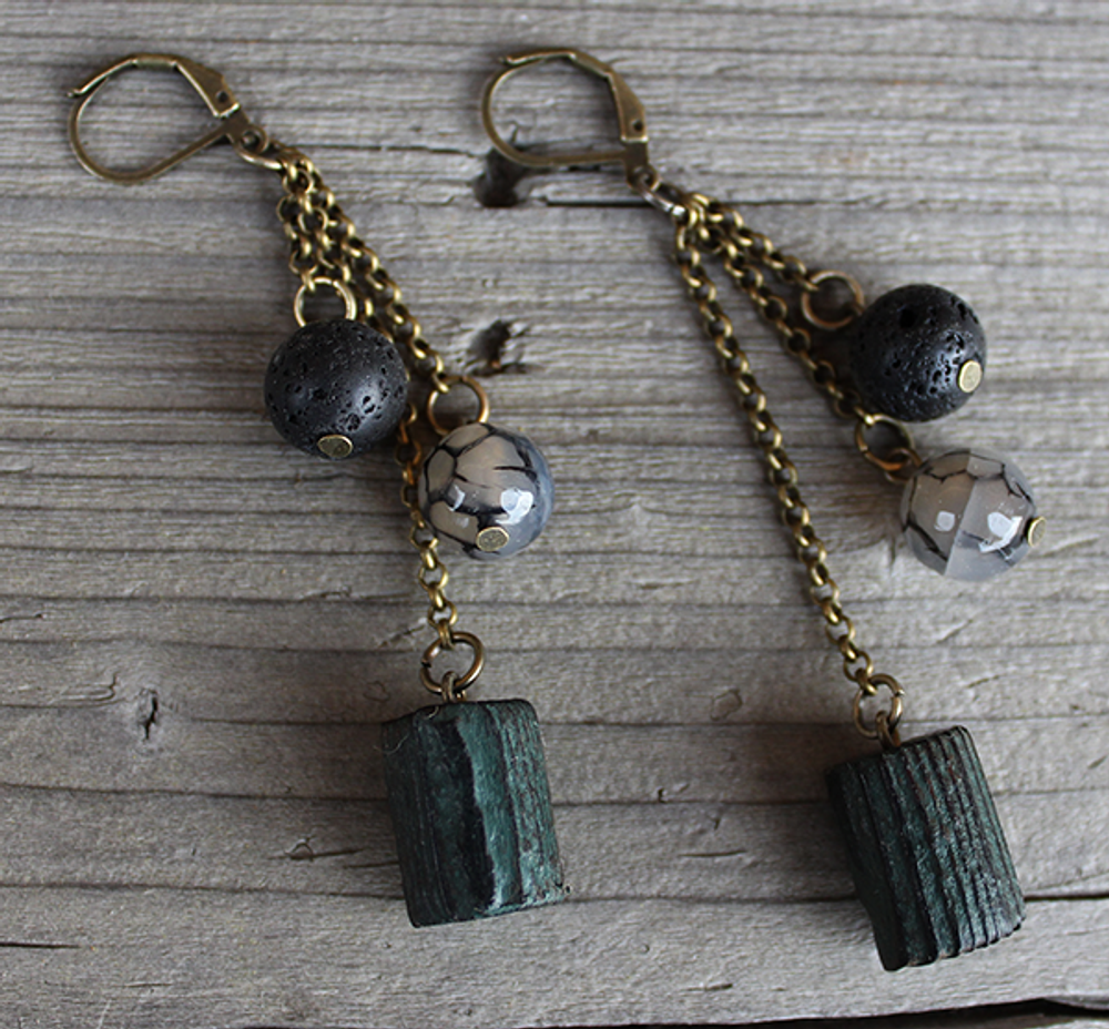 Серьги УЛУ ДЪЕЛЬБЕГЕН цепочные