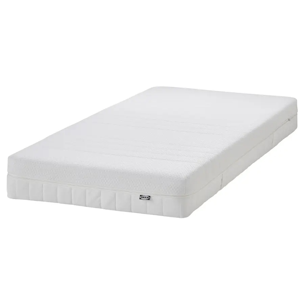 Каркас кровати - IKEA HEMNES, 200х140 см, матрас средне-жесткий, белый, ХЕМНЕС ИКЕА