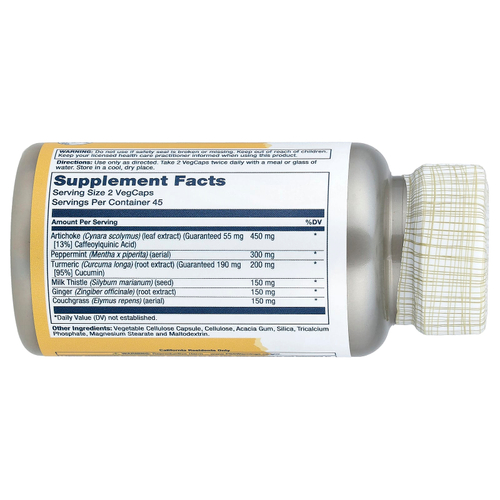 Solaray, средство для поддержки желчного пузыря, с артишоком и расторопшей, 90 растительных капсул