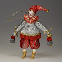Ёлочная игрушка Клоун в колпачке