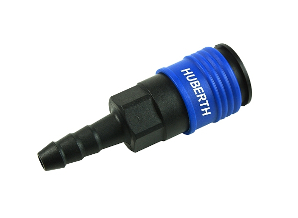 Муфта БРС немецкого типа с ёлочкой под шланг D8 мм пластик+металл (5 шт.)