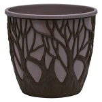 Кашпо для цветов пластиковое 3,5л d-19,5 см «Форест» Коричневый/Мокко