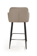 Стул полубарный Robert, бархат пепельно-бежевый 25