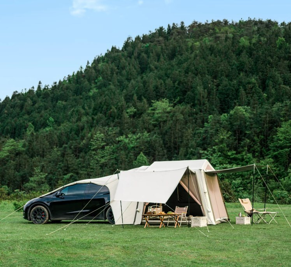 Палатка Naturehike Gen Air 7.0 Car 5-местная, надувной каркас, бежевая