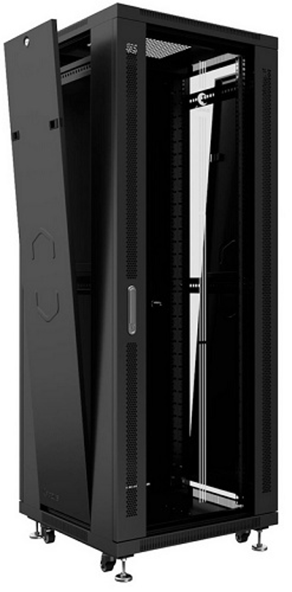 Шкаф напольный 19", 42U Cabeus SH-05C-42U60/60-BK