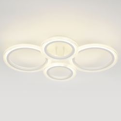 Светильник потолочный светодиодный ЭРА Модерн Ring CLL-1-59-RC WH с ДУ 59W 3000-6500К белый | Светильники SPB-6 с ДУ