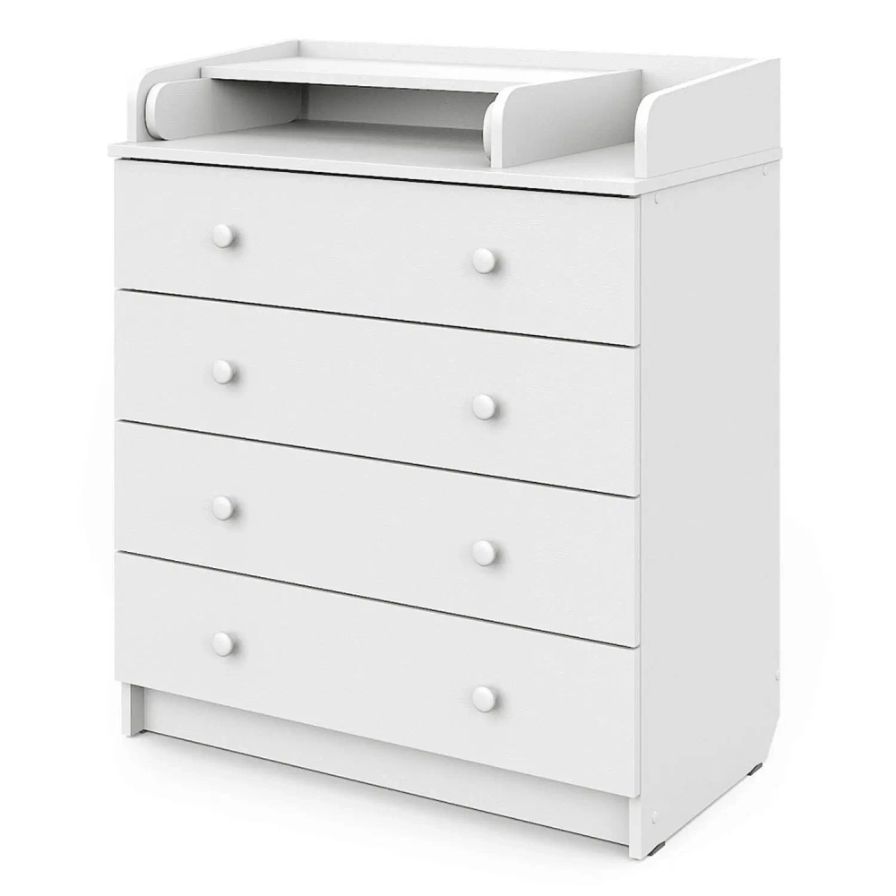 Комод Атон Сириус-2 800/4 ЛДСП с шариковыми направляющими белый