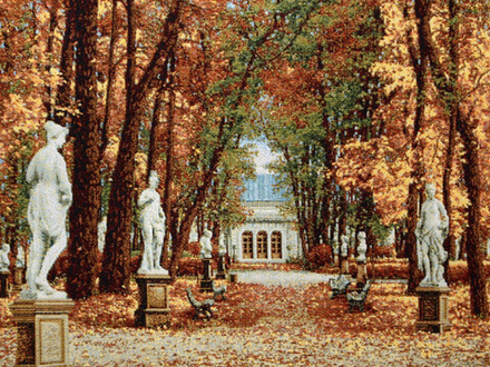 Гобеленовая картина "D. ЛЕТНИЙ САД" в багетной раме, Россия.