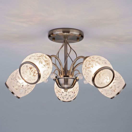 30026/5 / потолочный светильник /   античная бронза