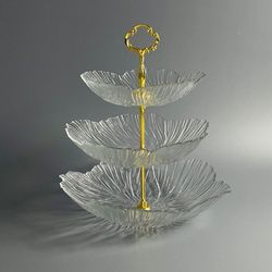 Lenardi 200-161 Трехъярусная этажерка в под.уп.(х8)Стекло