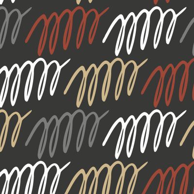 Buy interior fabric abstract spiral swirls black