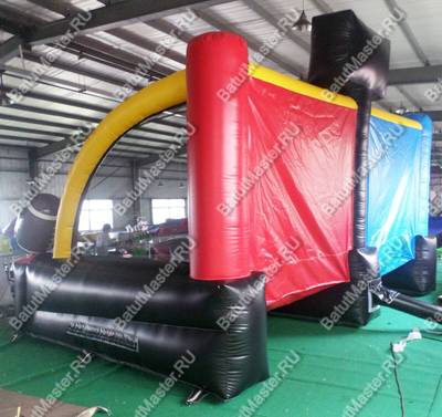 Детский надувной батут "Футбол Регби" с крышей 5*3*3.5 м