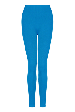 Леггинсы в рубчик №81 Голубой