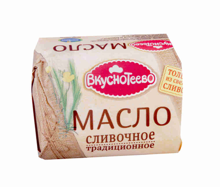 Масло сливочное 82,5% "Вкуснотеево" 200 гр. (12шт)