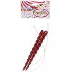 Подвески в блестках «Ледяные сосульки» 10 см (набор 2шт), красный