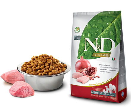 Farmina N&D PRIME д/с MEDIUM/MAXI курица с гранатом - 2,5 кг СРОК 13.11.26