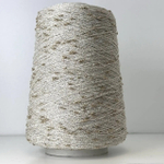 LUCKY STAR - Luxury Selection by Ri.Go; 75% вискоза, 5% п/а, 20% люрекс с утолщениями; 900м/100гр; col. 19022, цвет: светло-бежевая нить с золотым люрексом