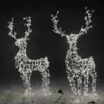светодиодные фигуры -Олени каркасные