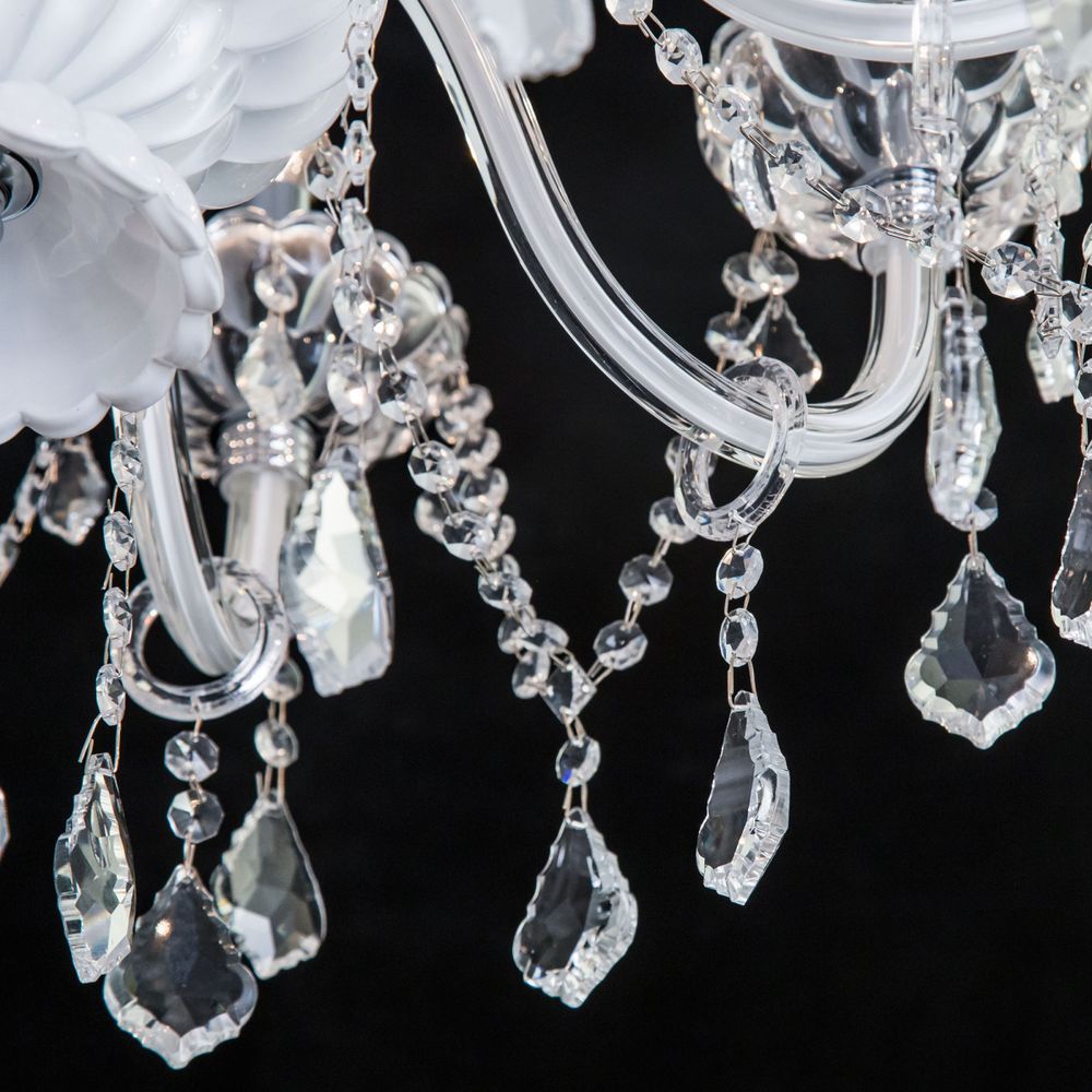 Citilux Финка CL353161 Люстра стеклянная подвесная Белая