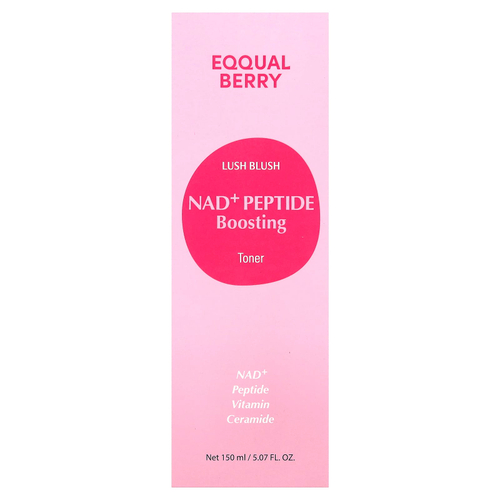 EQQUALBERRY, румяна для губ, тоник с пептидами Nad+, 150 мл (5,07 жидк. унции)